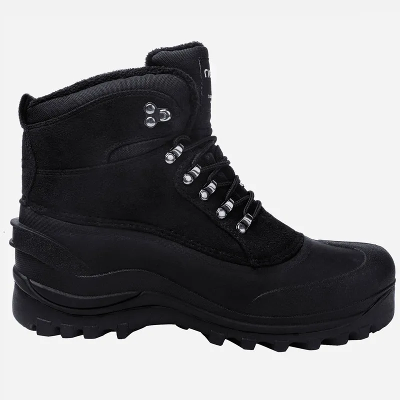 riemot Women's Winter Boots Waterproof Sole Black Snow Boots(Upgraded Version)