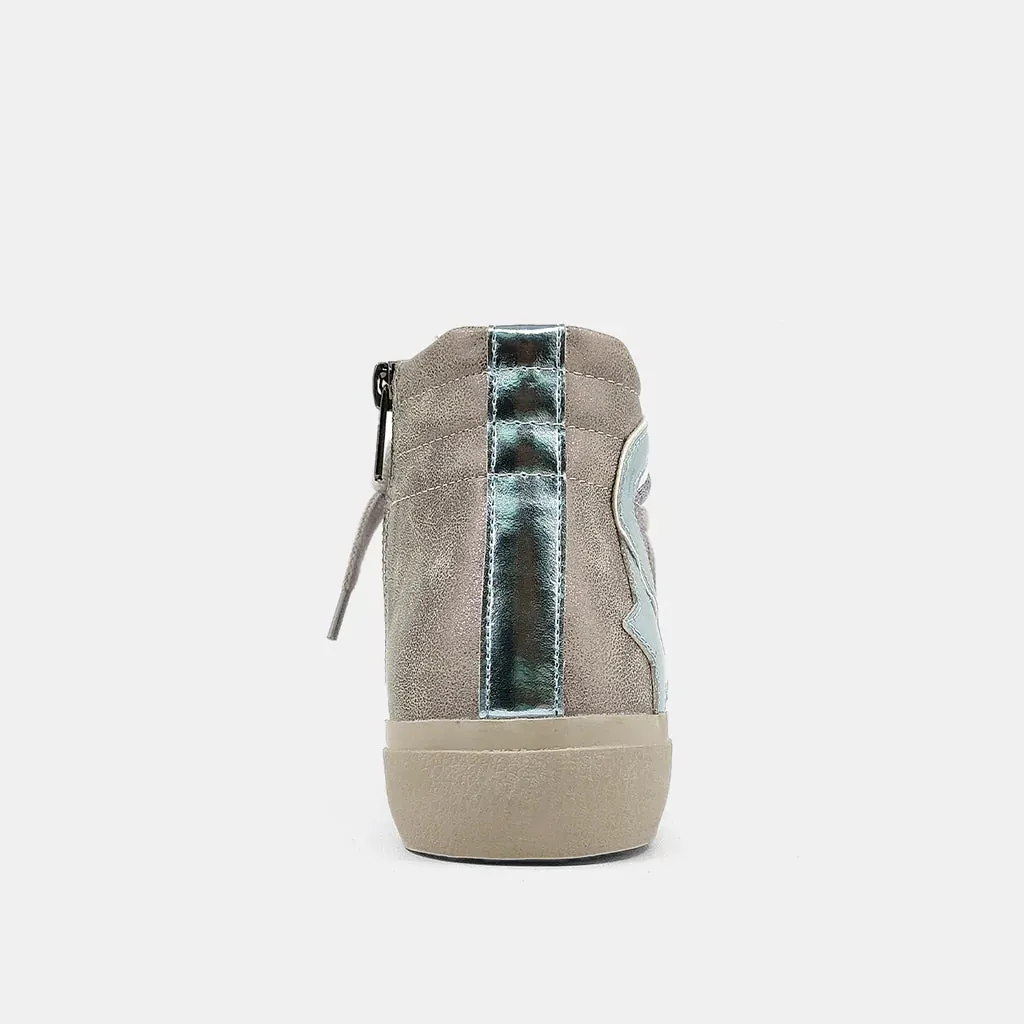 Roxanne Blue/ Silver High Top Sneaker