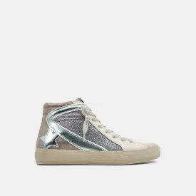 Roxanne Blue/ Silver High Top Sneaker