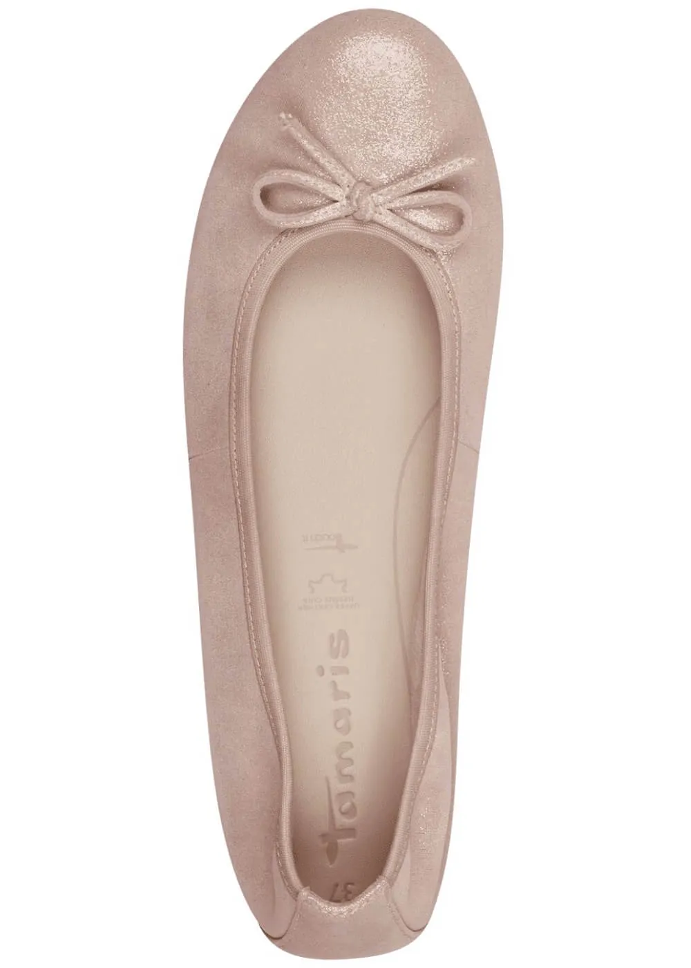Tamaris Audrey Pearl Leather Ballerinas Pink