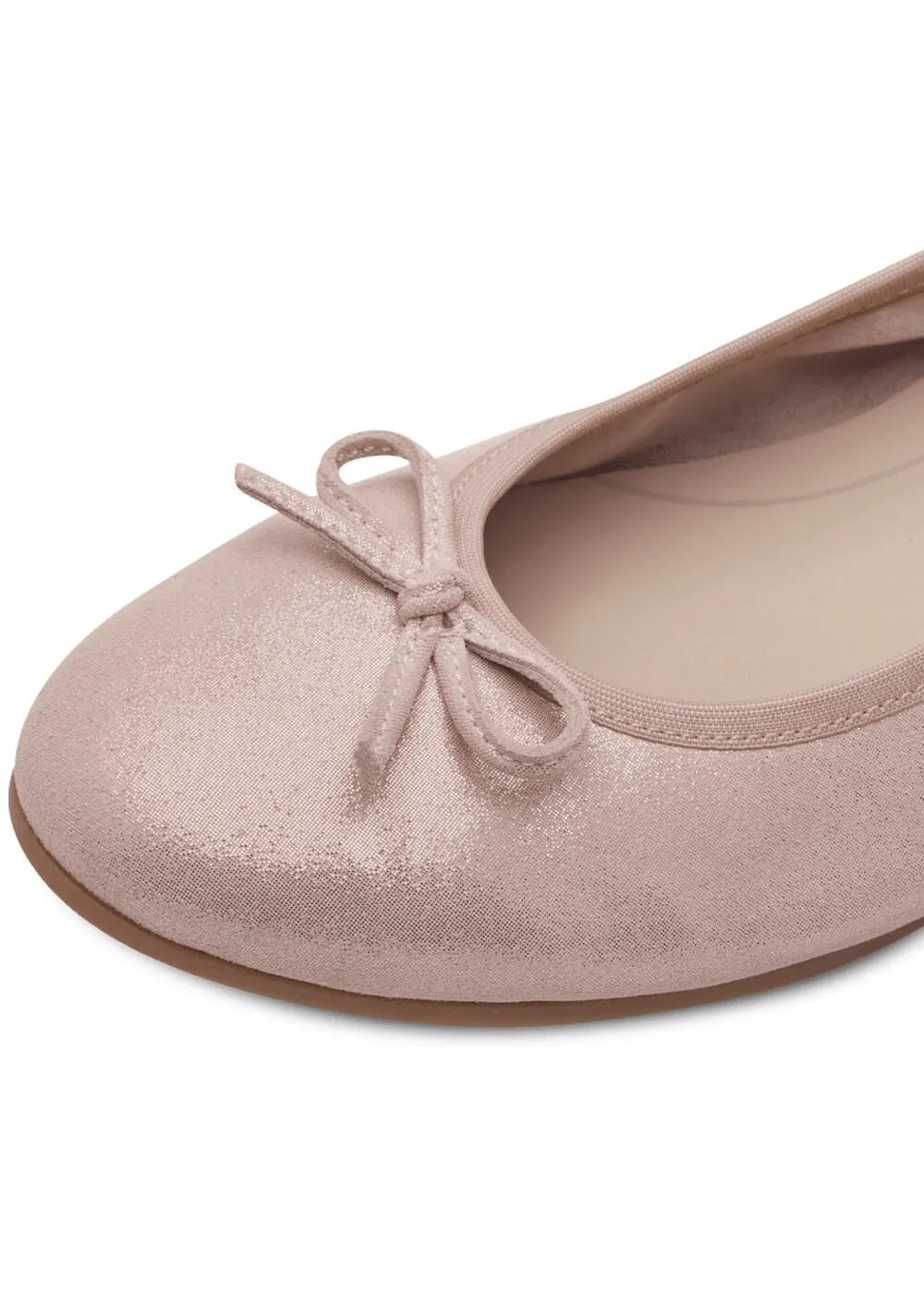 Tamaris Audrey Pearl Leather Ballerinas Pink
