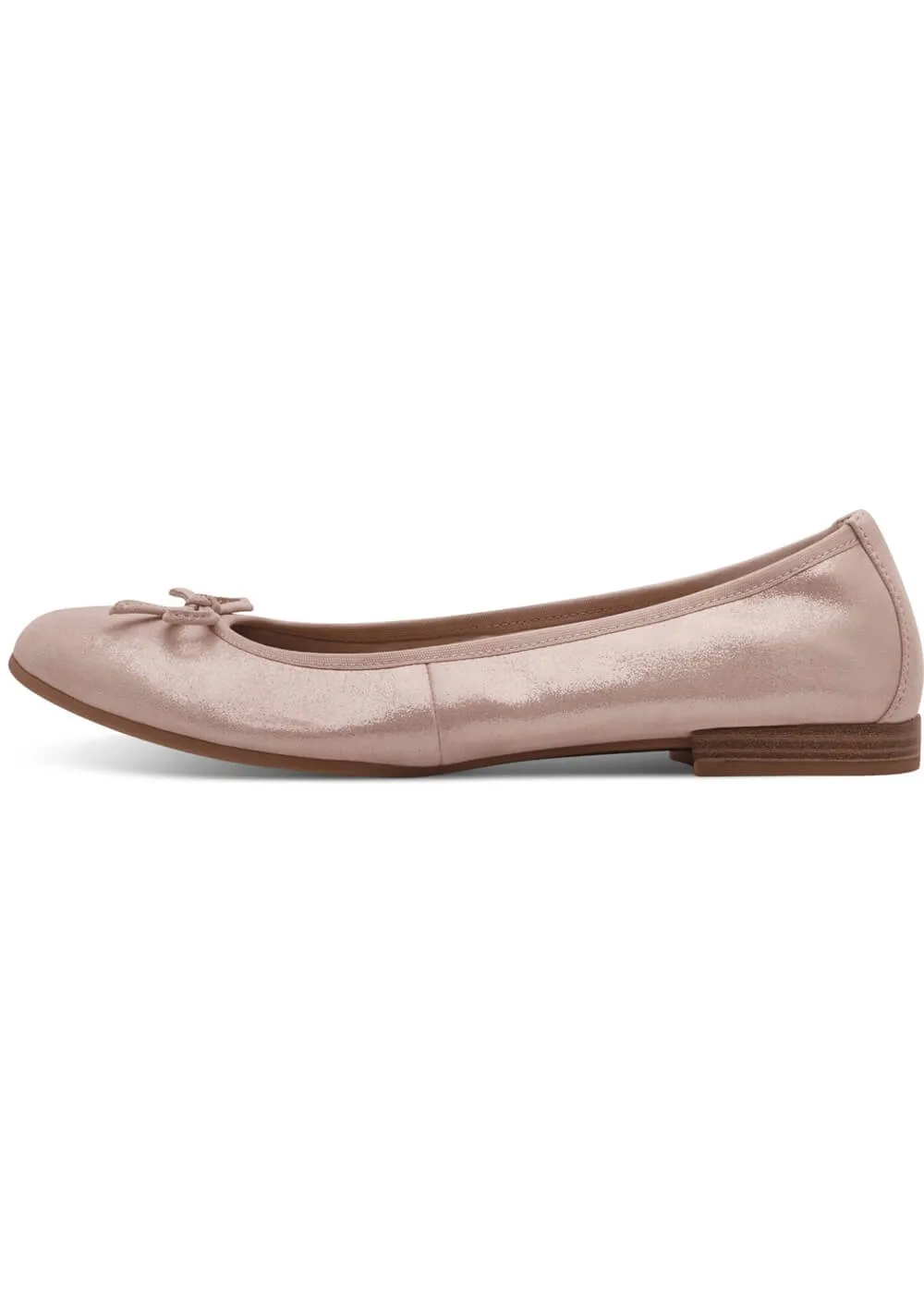 Tamaris Audrey Pearl Leather Ballerinas Pink