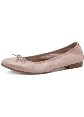 Tamaris Audrey Pearl Leather Ballerinas Pink