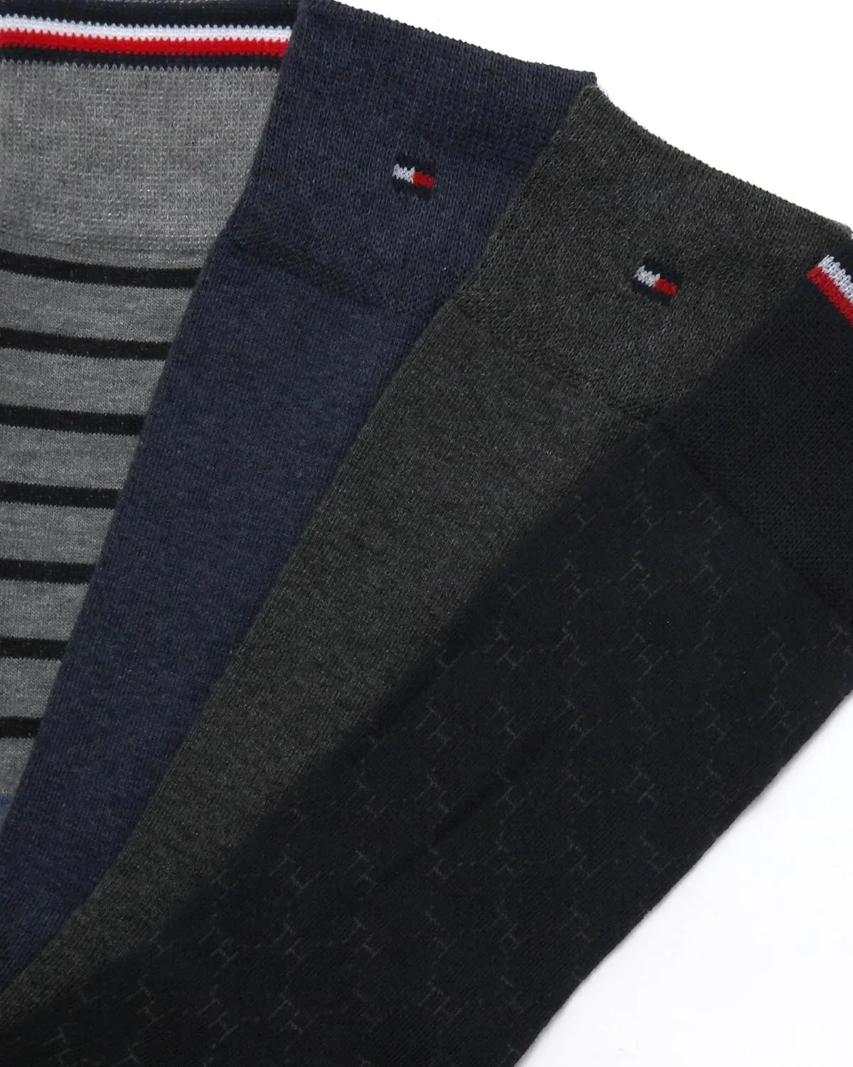 Tommy Hilfiger Mens Dress Socks - 8 Pack Stylish Crew Socks for Men, Breathable, Moisture-Wicking & Stretchable, Size 7-12
