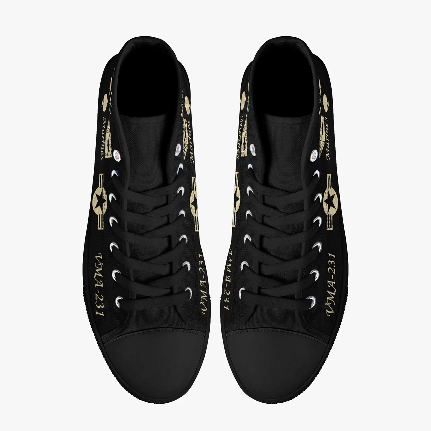 VMA-231 "Ace of Spades" High Top Canvas Shoes