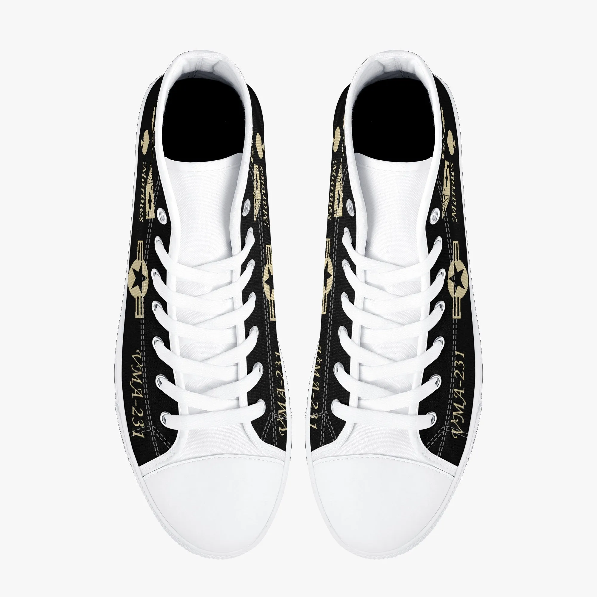 VMA-231 "Ace of Spades" High Top Canvas Shoes