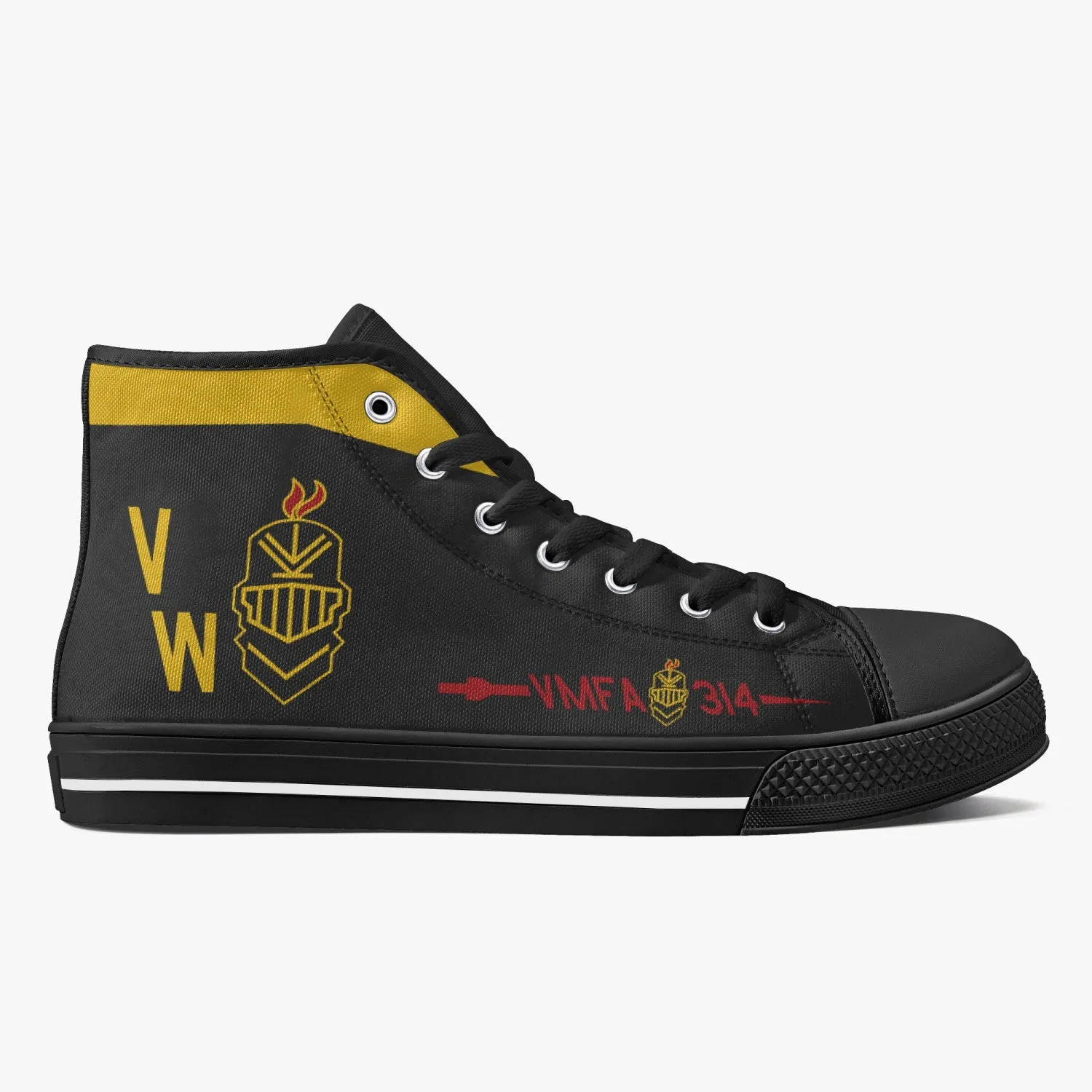 VMFA-314 "Black Knights" High Top Canvas Shoes
