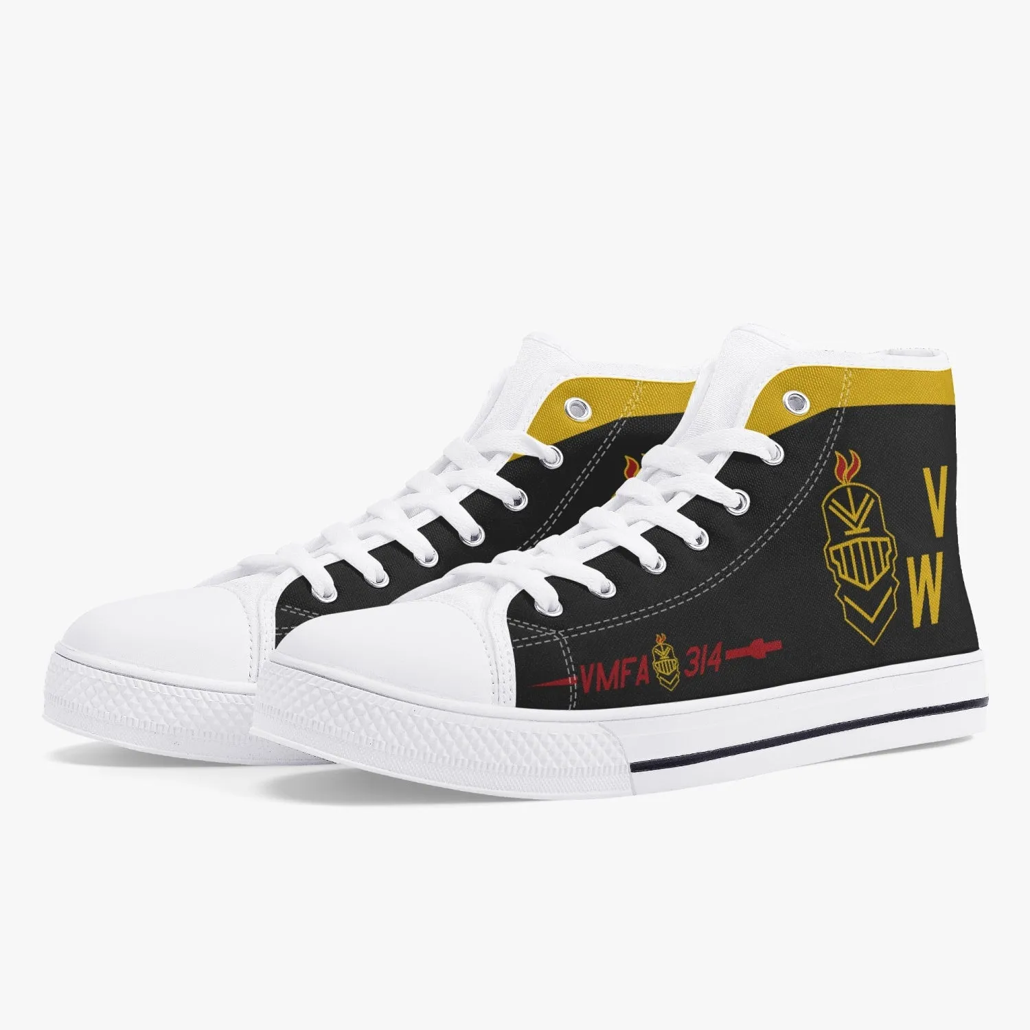 VMFA-314 "Black Knights" High Top Canvas Shoes