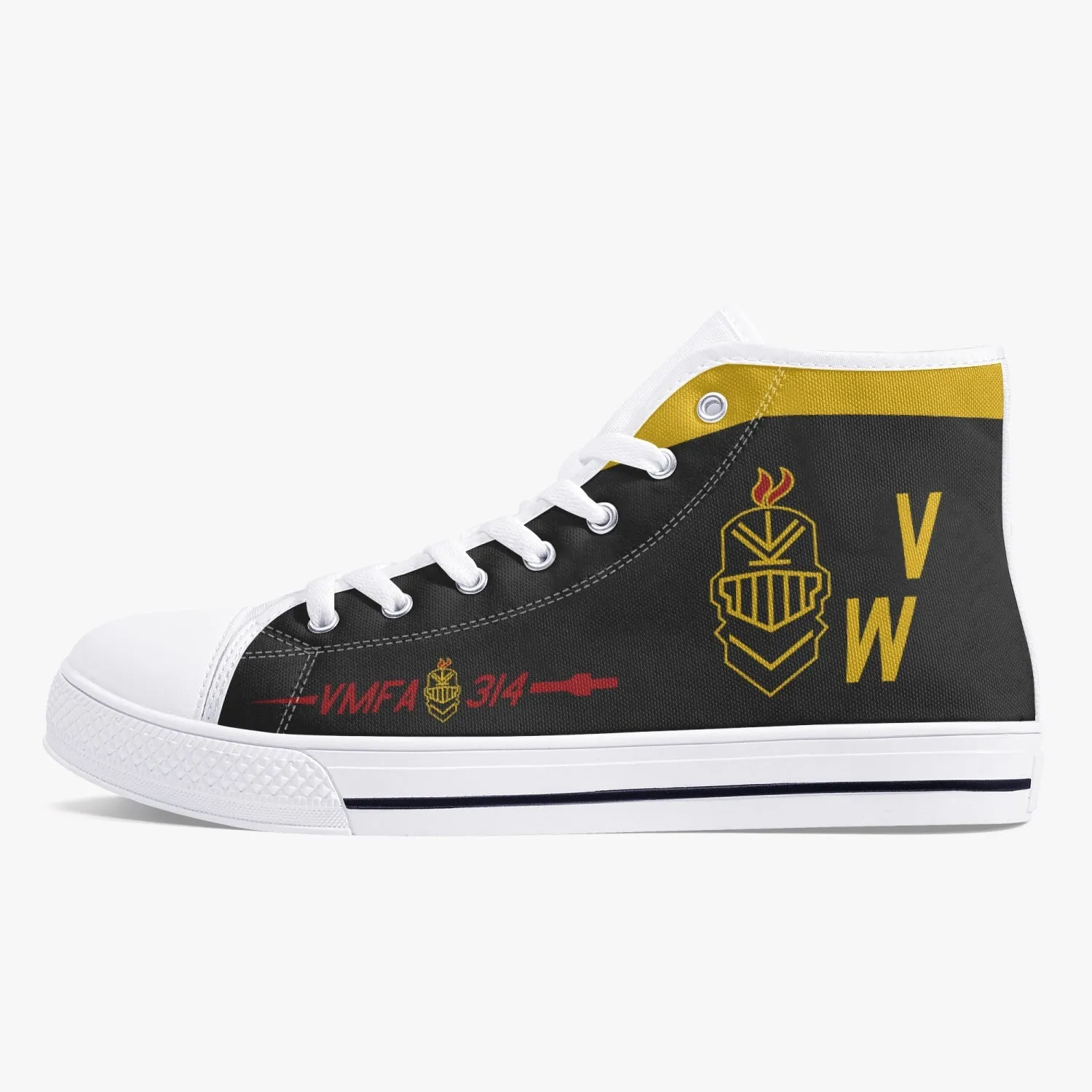 VMFA-314 "Black Knights" High Top Canvas Shoes