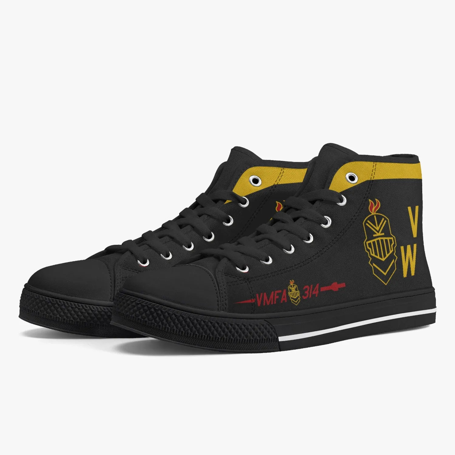 VMFA-314 "Black Knights" High Top Canvas Shoes