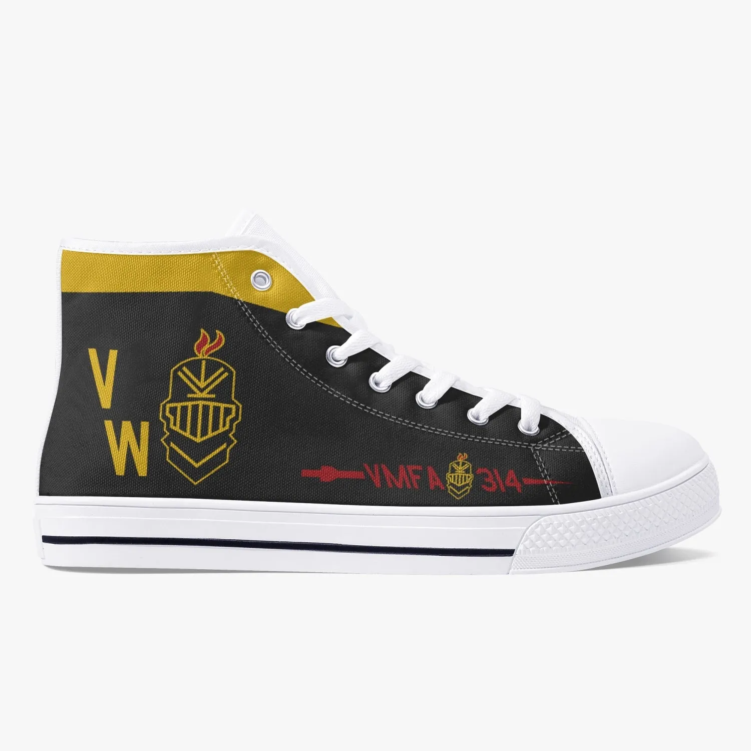 VMFA-314 "Black Knights" High Top Canvas Shoes